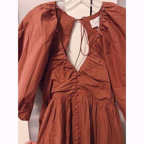 NWT Joslin Sakura Midi Earth Brown Dress in Organic Cotton - Picture 4 of 16